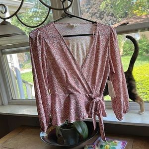 Brand New Small Pink Floral Blouse